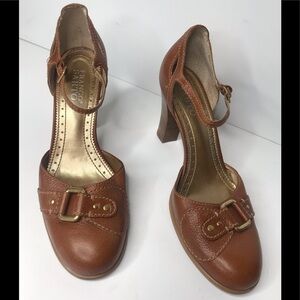 FRANCO SARTO strap cut out open toe buckle 9 1/2M